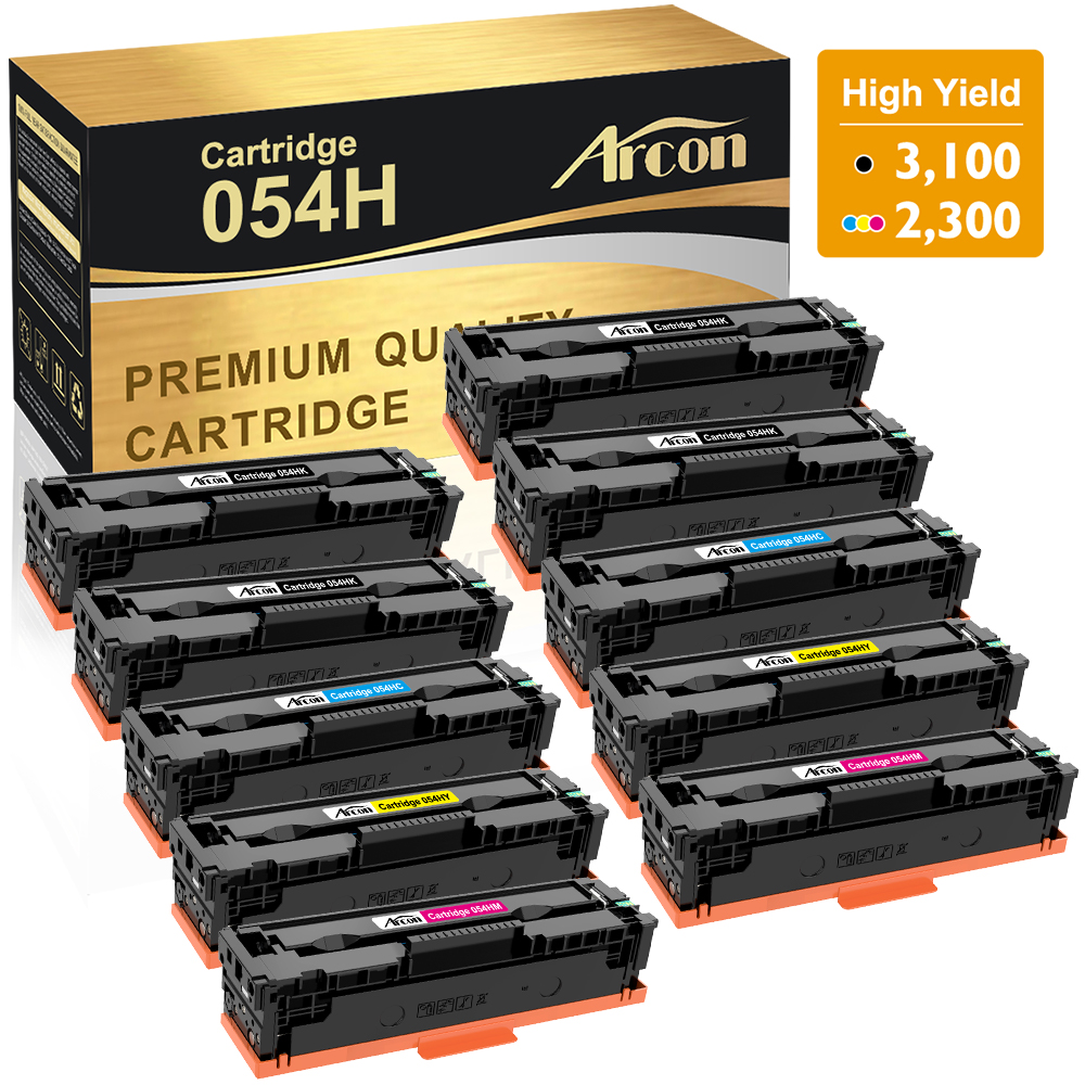 10PK Toner Cartridge 054H for Canon 054 054H imageCLASS LBP621cdw