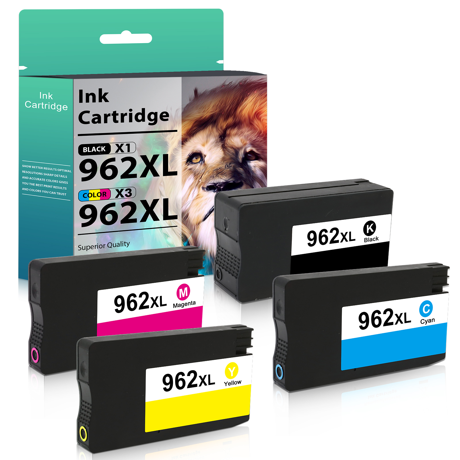 4PK 962XL Ink Cartridges for HP Officejet Pro 9010 9015 9016 9018