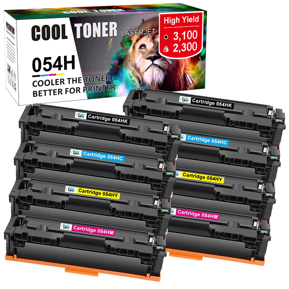 8 PK W/Chip 054 054H Toner Cartridge For Canon 054 Toner