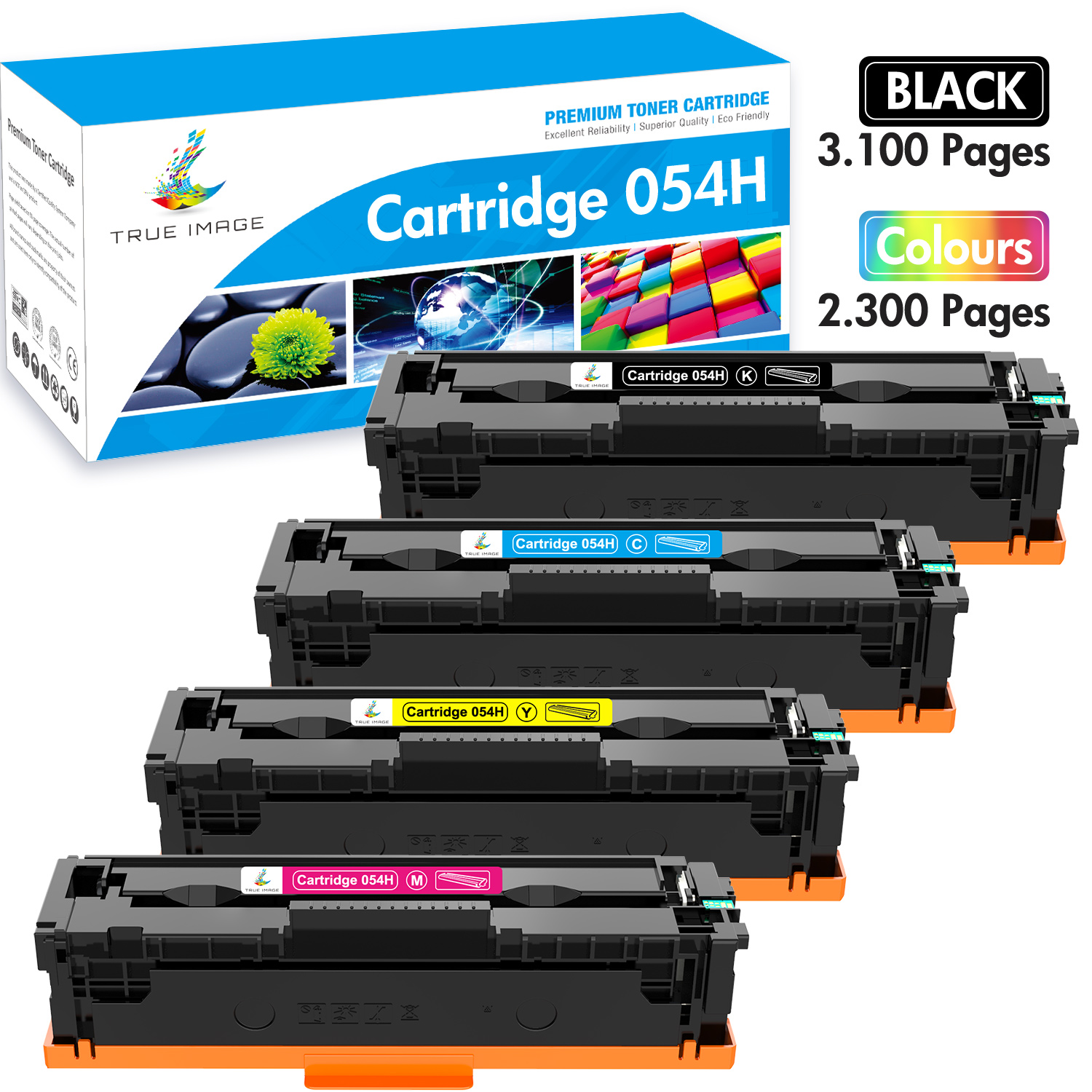 Toner Per MF644cdw LBP622cdw Kit Toner 4 Colori Compatibile Canon 054 - Per Stampanti MF644Cdw, LBP622Cdw E Altre Cartucce Laser Canon CRG 054 - Foto 4