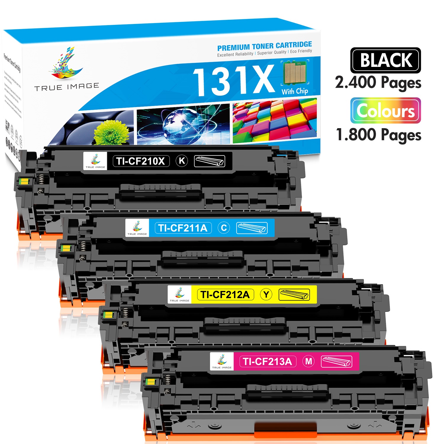 TONER ORIGINALE HP LaserJet Pro 200 M251n CF210A 131A NERO - Foto 2
