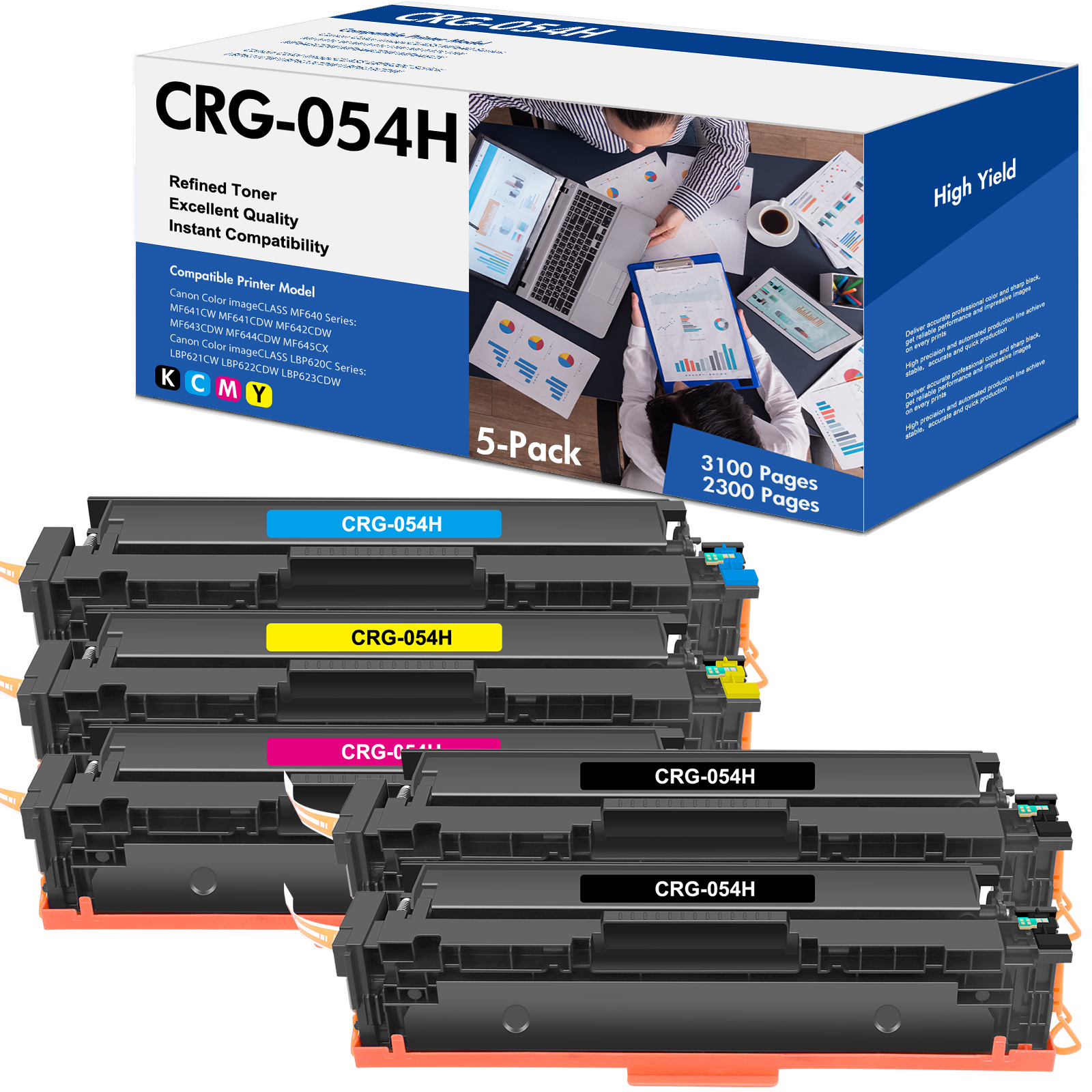 5PK 054H Toner for Canon 054 H Toner color imageCLASS MF642cdw